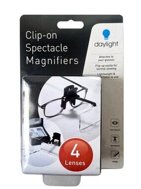 Daylight Clip-on Spectacle Magnifiers - Set of 4